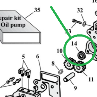 Cometic, oil seal oil pump drive shaft 1 kpl